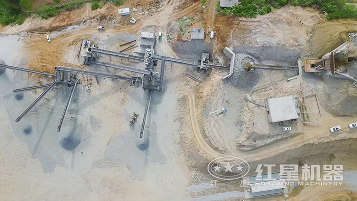 南陽(yáng)桐柏砂石場(chǎng)鳥瞰圖 南陽(yáng)桐柏砂石場(chǎng)鳥瞰圖