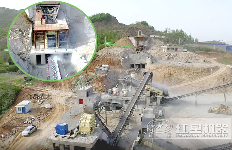 桐柏碎石現場航拍實景 桐柏碎石現場航拍實景