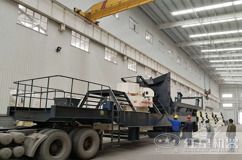 輪胎移動VSI制沙機裝車發貨現場 輪胎移動VSI制沙機裝車發貨現場