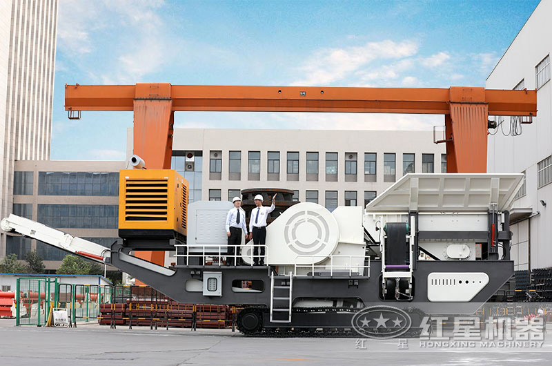 就地生產的新型移動破碎站整體外觀圖 就地生產的新型移動破碎站整體外觀圖