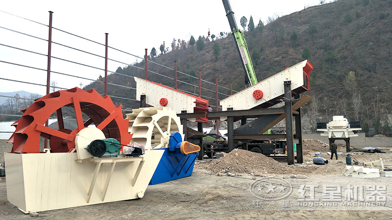 洗砂機_洗石機設備生產現場圖
