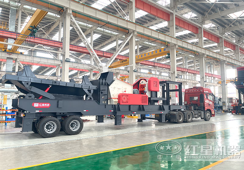 輪胎移動石子制砂機車載牽引下到現場就地作業 輪胎移動石子制砂機車載牽引下到現場就地作業